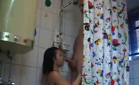Amateur Russian Couple Shower Fuck
